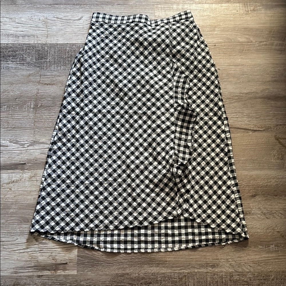 Maison D’ Amelie Gingham Checkered Skirt